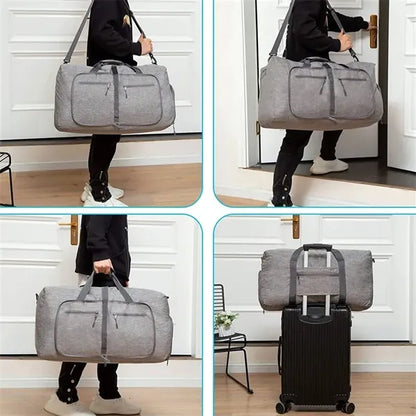 Travel Duffle Bag with Spacious Storage and Durable Design.