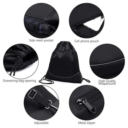 Lightweight Drawstring Basketball Gym Backpack and sporty