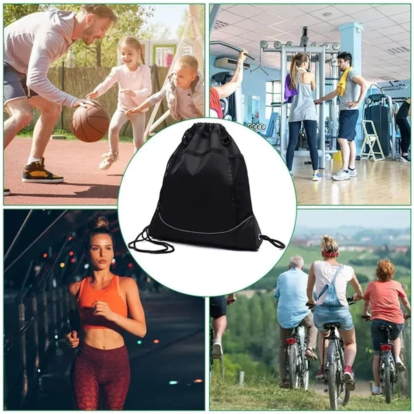 Lightweight Drawstring Basketball Gym Backpack and sporty