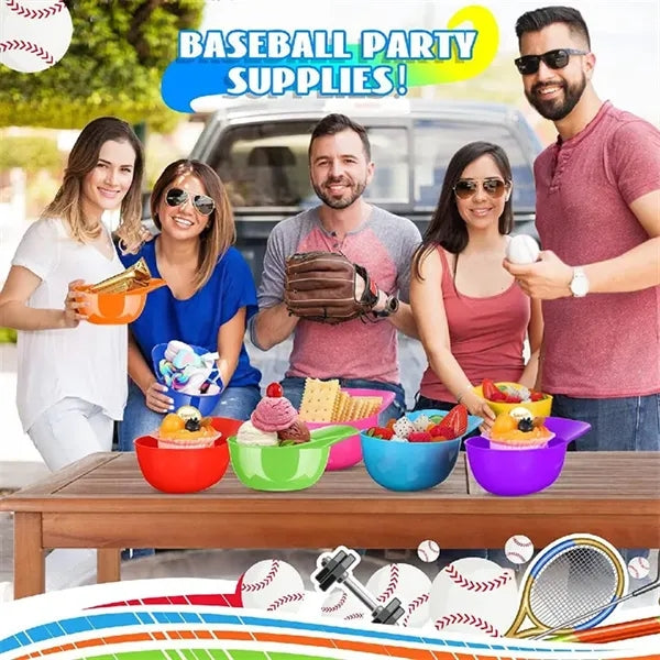Baseball Cap Helmet Ice Cream Sundae Dish Bowls
