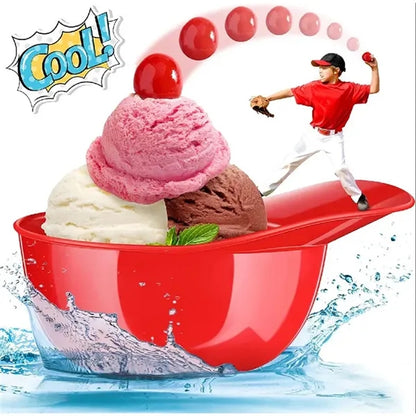 Baseball Cap Helmet Ice Cream Sundae Dish Bowls