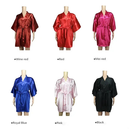 Soft V-Neck Bride Satin Women's Home Clothes Nightgown