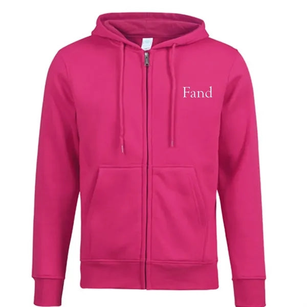 Full Zip Breathable Hoodie Cotton-Blended Fleece