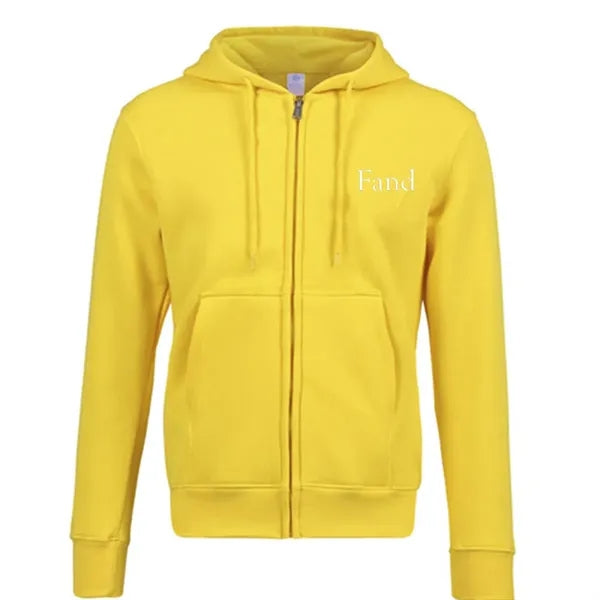 Full Zip Breathable Hoodie Cotton-Blended Fleece