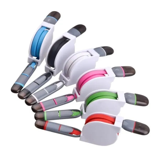 ASCOT Self-spooling USB charging cable for iPhone and Androi