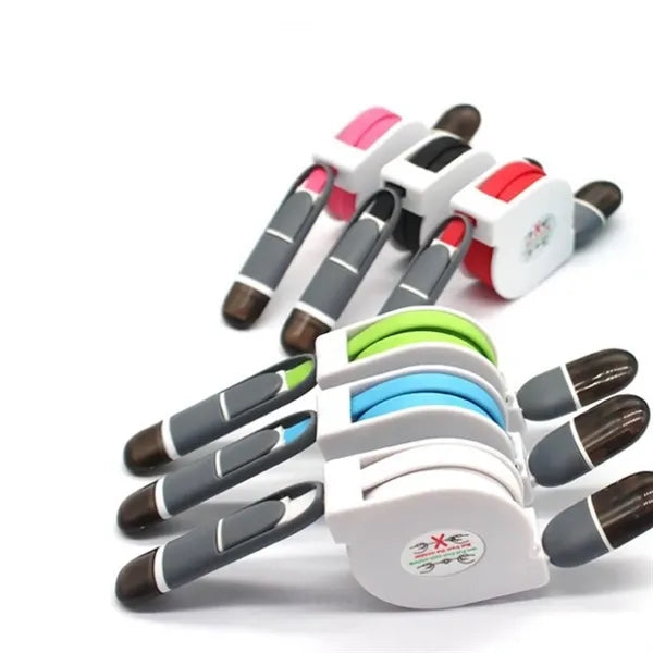 ASCOT Self-spooling USB charging cable for iPhone and Androi