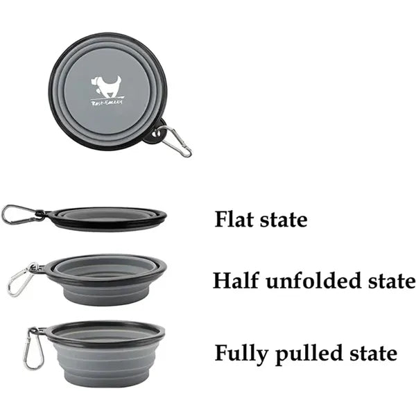 Portable Collapsible Pet Dog Feeding Bowls