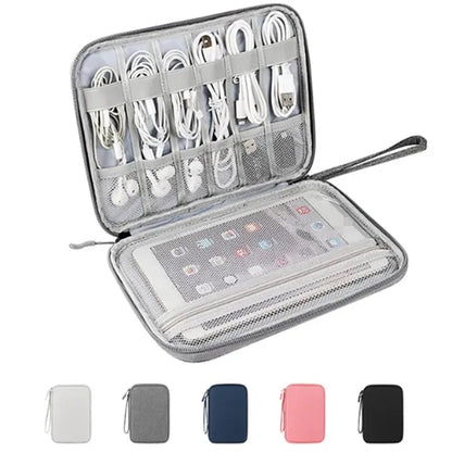 Accessories Case Portable Double Layer Cable Storage Bag