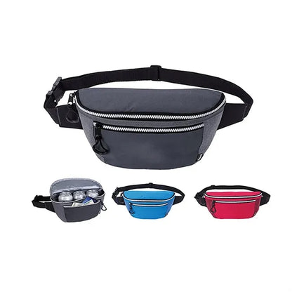 Insulated Fanny Pack Cooler with Front Pocket Holds 3 Cans