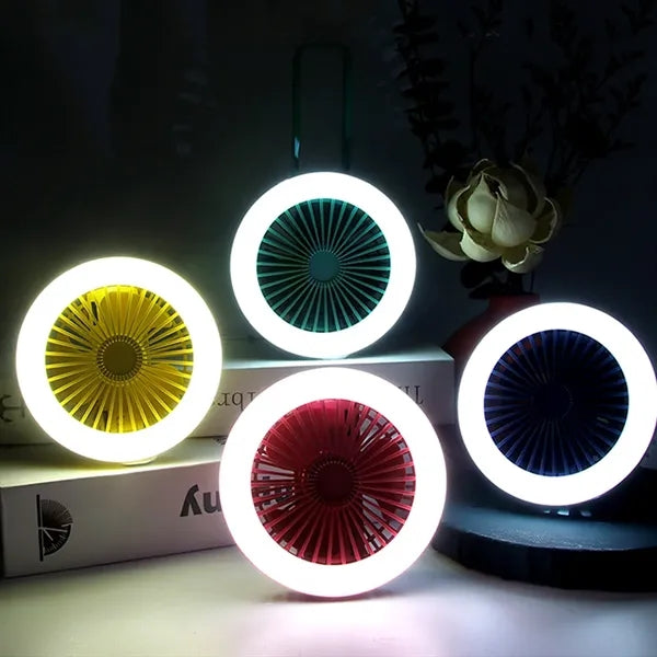 Handheld Fan With Led Light