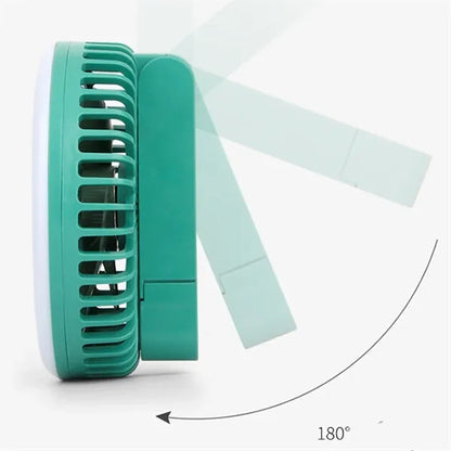 Handheld Fan With Led Light
