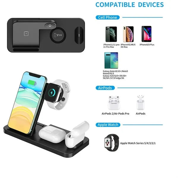 4 in 1 Magnetic Wireless Charger Station Foldable