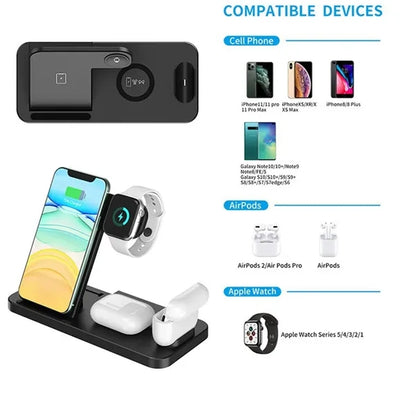 4 in 1 Magnetic Wireless Charger Station Foldable