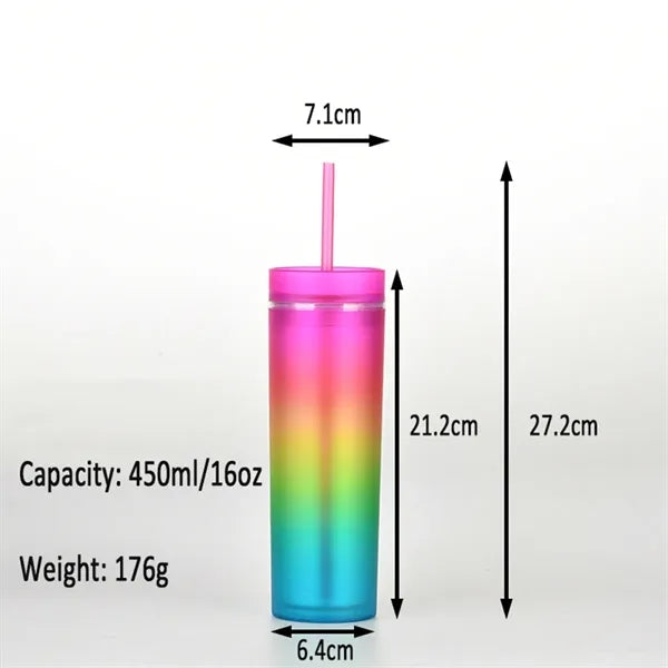16Oz Gradient Rainbow Tumbler