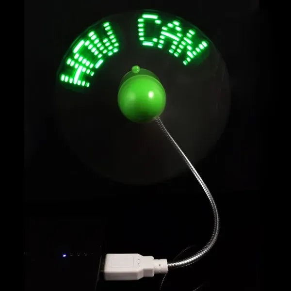 Usb Fan With Led Display Custom Message