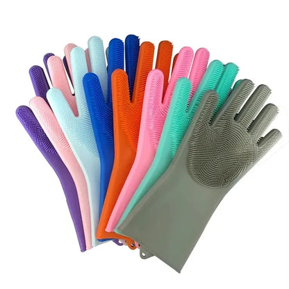 Gentle Deshedding Brush Pet Grooming Gloves