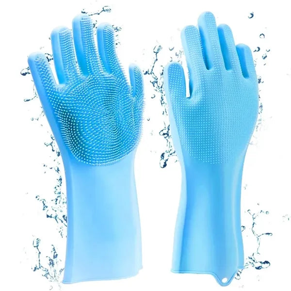 Gentle Deshedding Brush Pet Grooming Gloves