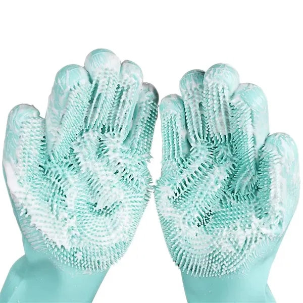 Gentle Deshedding Brush Pet Grooming Gloves