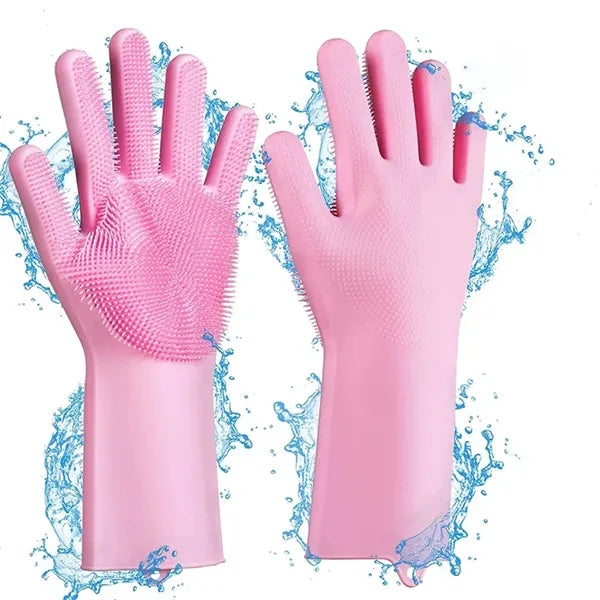 Gentle Deshedding Brush Pet Grooming Gloves