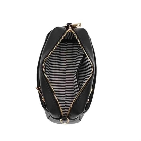 FashionPuzzle Triple Zip Small Crossbody Bag