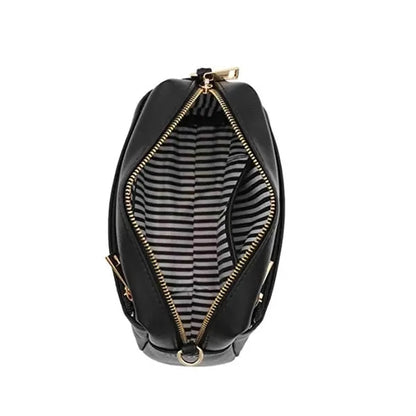 FashionPuzzle Triple Zip Small Crossbody Bag