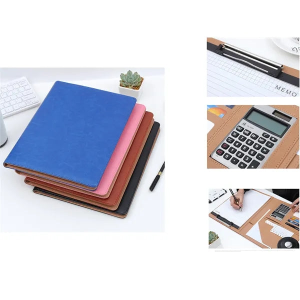 A4 Folder Multi-Function Organizer Leather With Calculator