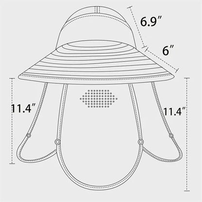 Sun Protection Neck Face Hat