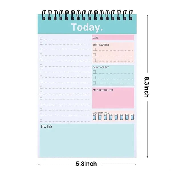Daily Planner Notepad Undated 52 Sheets