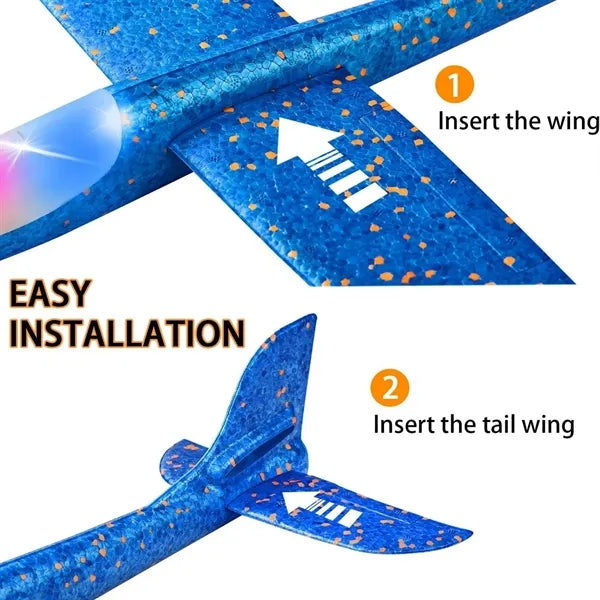 17.5" LED Throwing Foam Plane