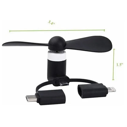 Mini  3-in-1 Mobile Phone Fans