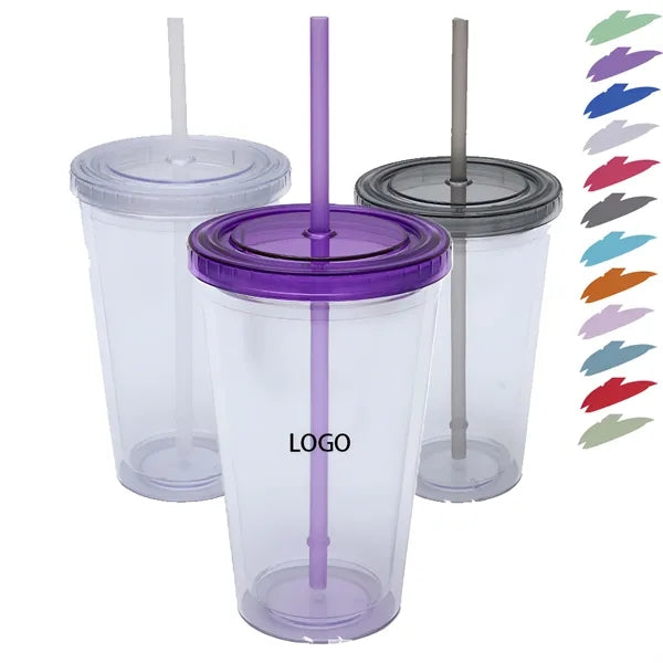 Tumbler with Straw and Lid