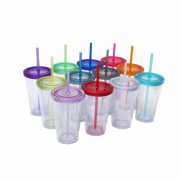Tumbler with Straw and Lid
