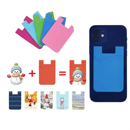 Silicone Phone Wallet Credit Card Holder Strong Sticker