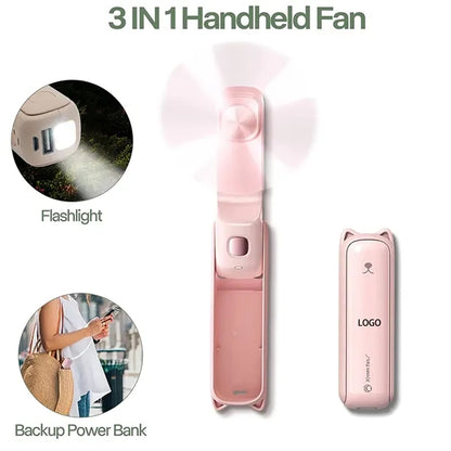 Hand held Mini Fan with Power Bank