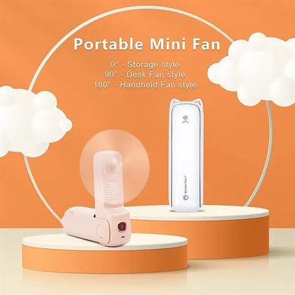Hand held Mini Fan with Power Bank