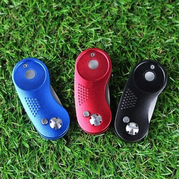 Golf Divot Repair Tool Foldable Stainless Steel Switchblade