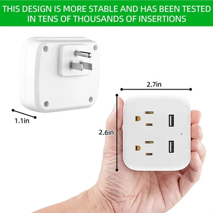 Multi Outlet Adapter With 2 Usb Port