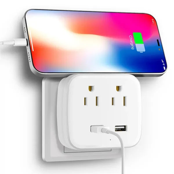 Multi Outlet Adapter With 2 Usb Port
