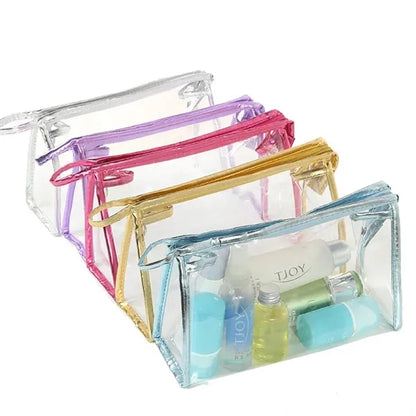 Clear PVC Waterproof Travel Makeup bags with Zipper