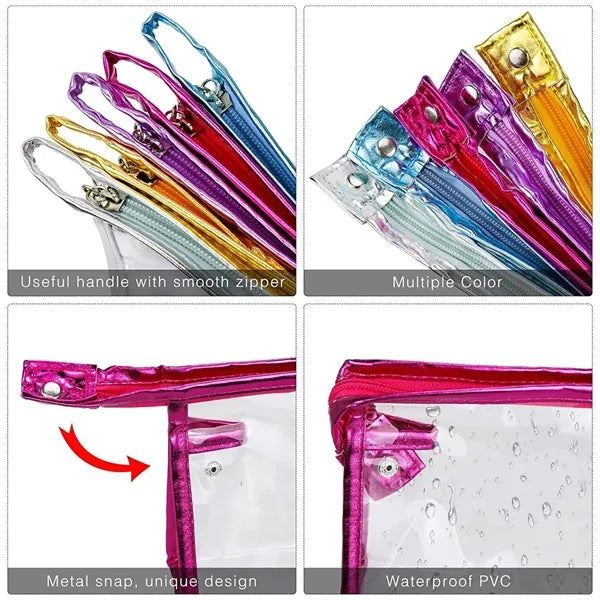 Clear PVC Waterproof Travel Makeup bags with Zipper