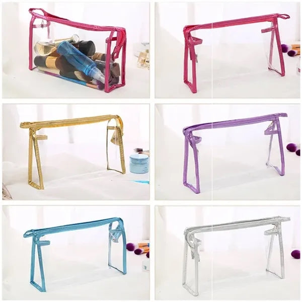 Clear PVC Waterproof Travel Makeup bags with Zipper