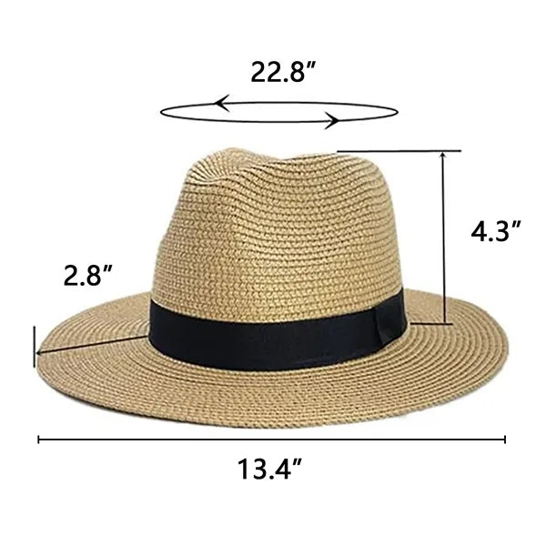 Wide Brim Straw Panama Hat