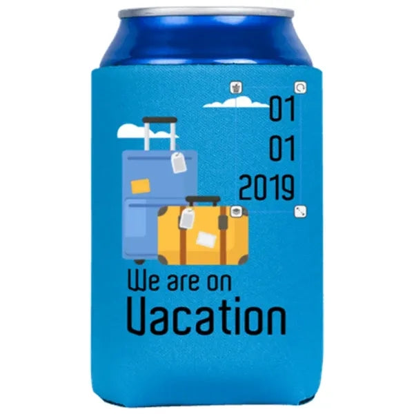 Custom Print Vacation Can Cooler