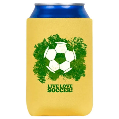 Custom Print Soccer Can Cooler
