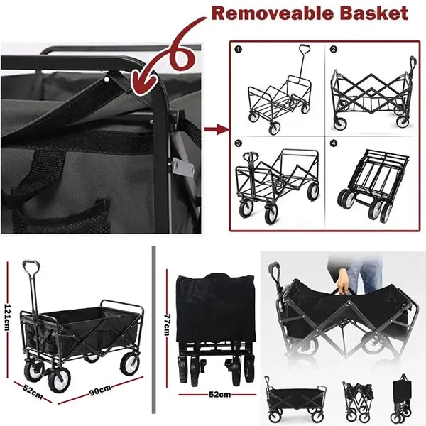 Outdoor Folding Utility Wagon Cart