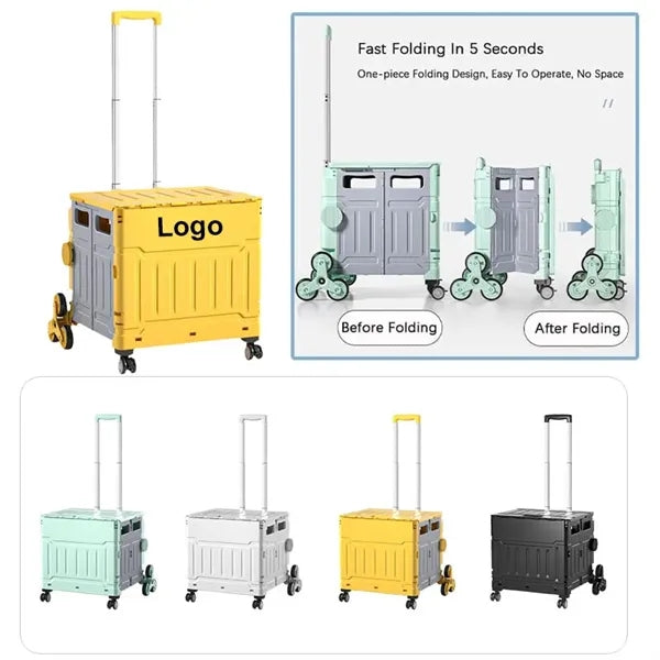 Quik Cart Collapsible Rolling Crate on Wheels