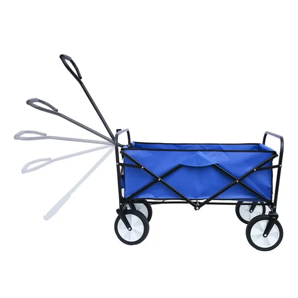 Folding Outdoor Beach Wagon with Adjustable Handle