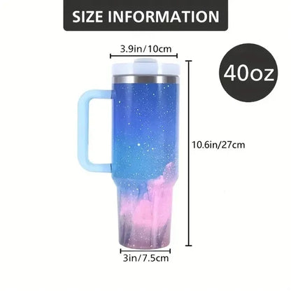 Starry Sky Tumbler With Lid And Handle-40oz