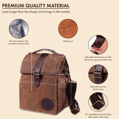 Waxed Canvas Lunch Bag
