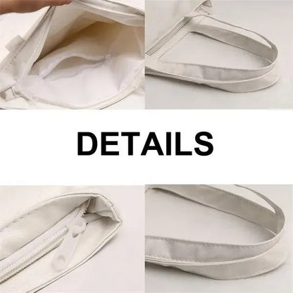 Canvas Tote Bag with Zipper
